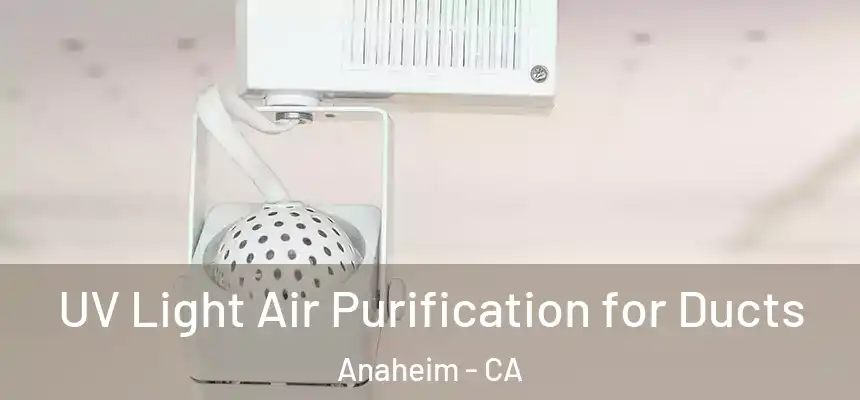 UV Light Air Purification for Ducts Anaheim - CA
